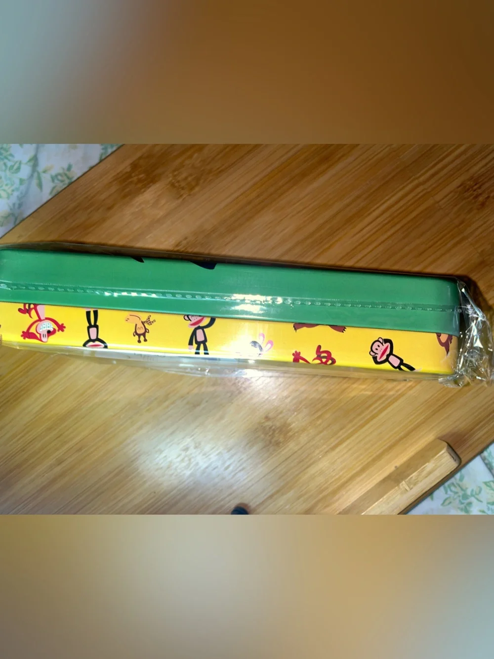 Paul Frank Cartoon Band Metal Pencil Case - Aqua, Green & Pink NEW NWT